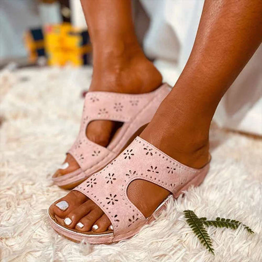 Fashionable Flat Casual Sewing Wedge Heel Breathable Women Sandals