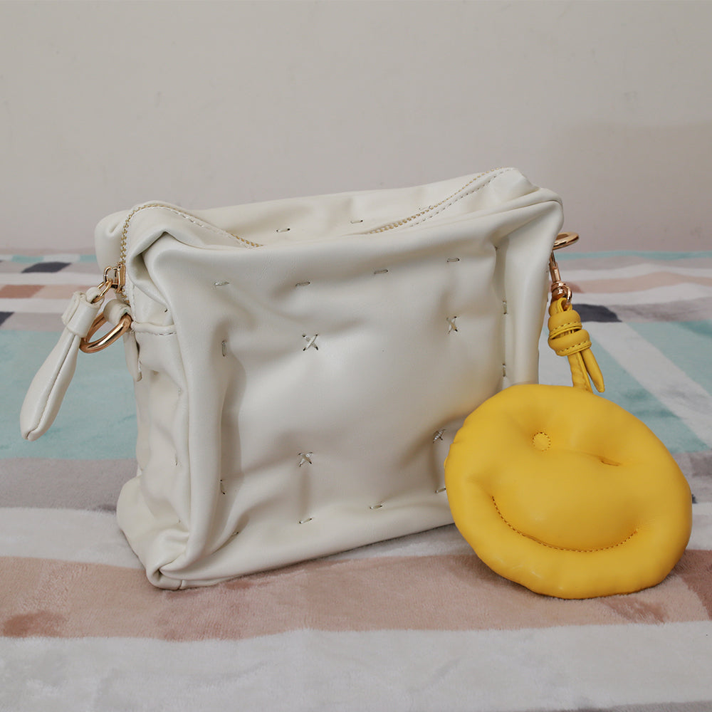 Soft Cotton Three-Dimensional Pattern Cute Brick Shoulder Bag Messenger Bag