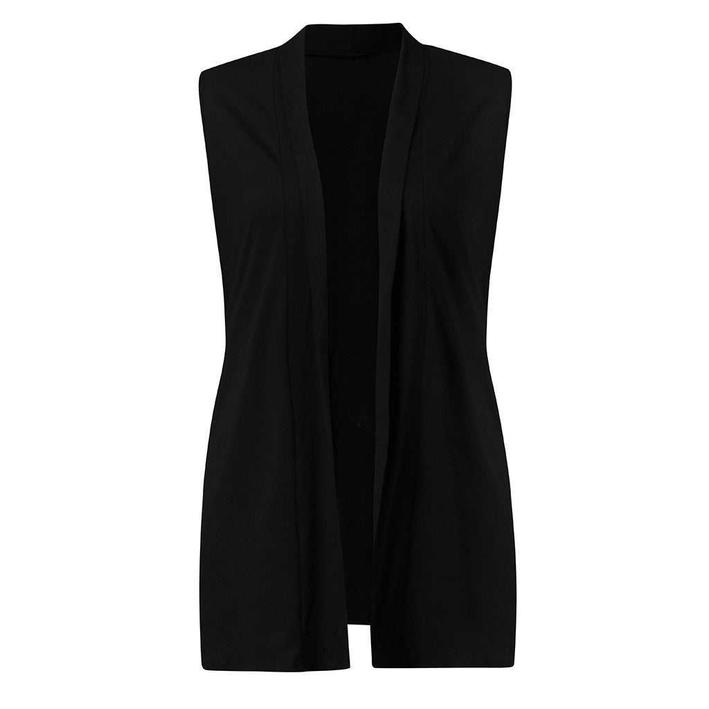 Sleeveless Shawl Vest Vest European And American Plus Size Top