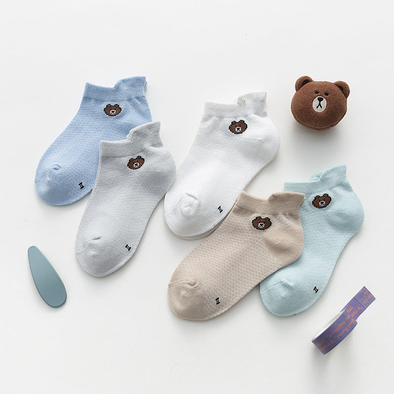 Sports And Leisure Mesh Breathable Children'S Boat Socks