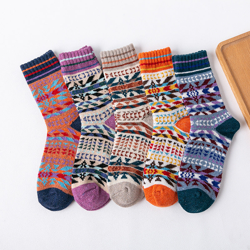 Winter Thick Thick Line Ladies Rabbit Wool Socks