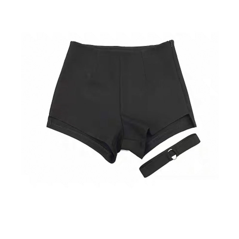 Trendy Hip Hop Ins High Waist Slim Sexy Jump Di Irregular Half-Length Suit Skirt