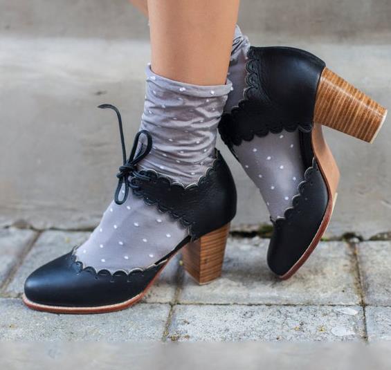 Lace Sandals Ladies Baotou Retro Lace-Up Women's Shoes