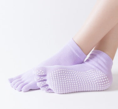 Konstant polymer fabrik direkte Yogasokker med tæer, skridsikre damemassage Yoga five-finger sokker, rene bomulds sports five-toe sokker