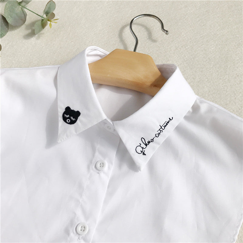 Mode Casual All-Match Bluse Falsk Krave