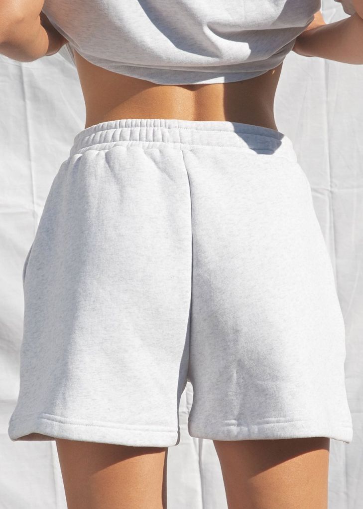 Sports Solid Color Elastic Waist Wide Leg Female Tracksuit Workout Bottoms Shorts