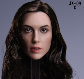 Scale Gal Gadot Head Model with Straight Long Hair for 12 inches Female Action Figure