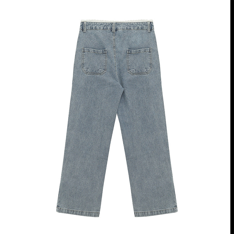 Bow Tie High Waist Denim Sweet Cool Korean Version