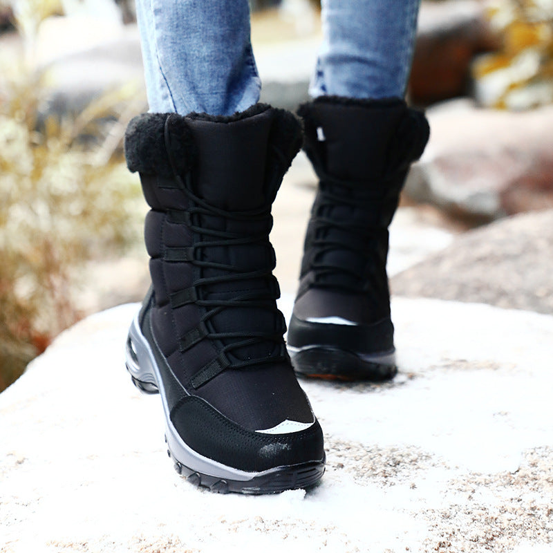 Large Size Women'S Cotton Shoes And Velvet High-Top Snow Boots