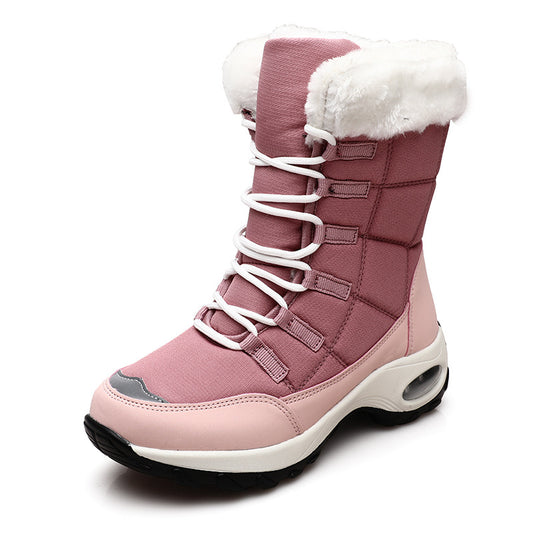 Large Size Women'S Cotton Shoes And Velvet High-Top Snow Boots