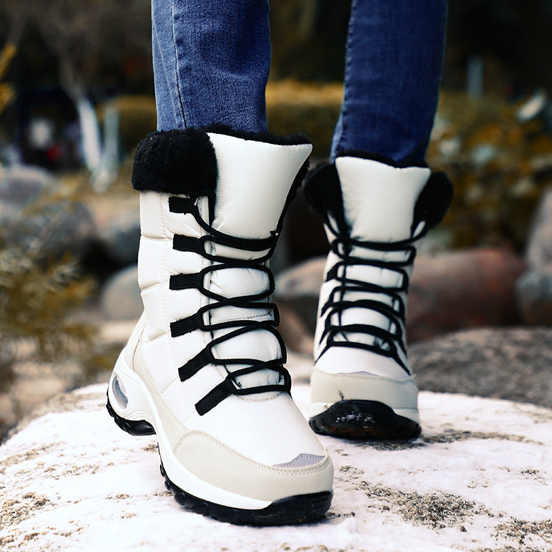 Large Size Women'S Cotton Shoes And Velvet High-Top Snow Boots