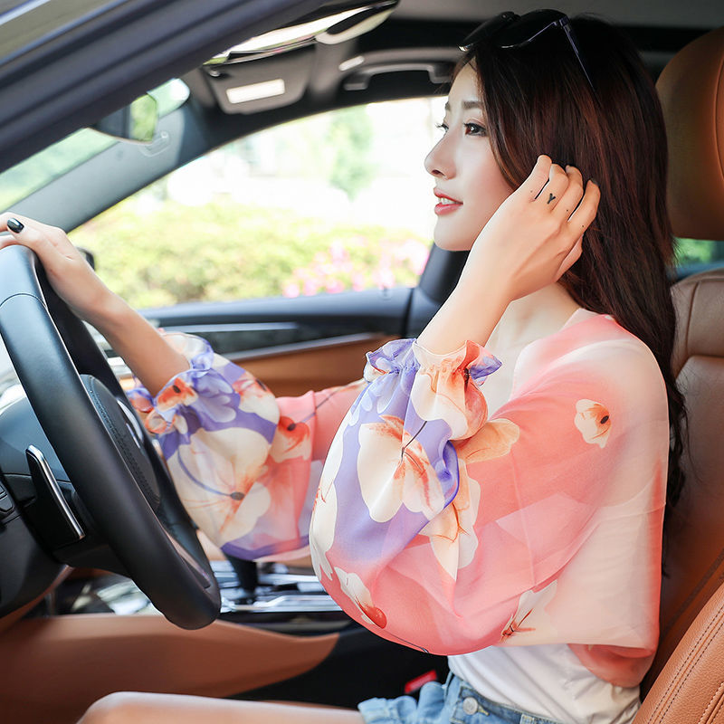 Women'S Long-Sleeved Sunscreen Shawl All-Match Uv Protection Silk Scarf