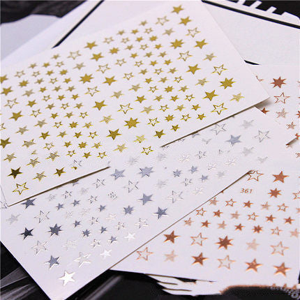 Nail Art Decoration Adhesive Simulation 3D Applique Pentagram