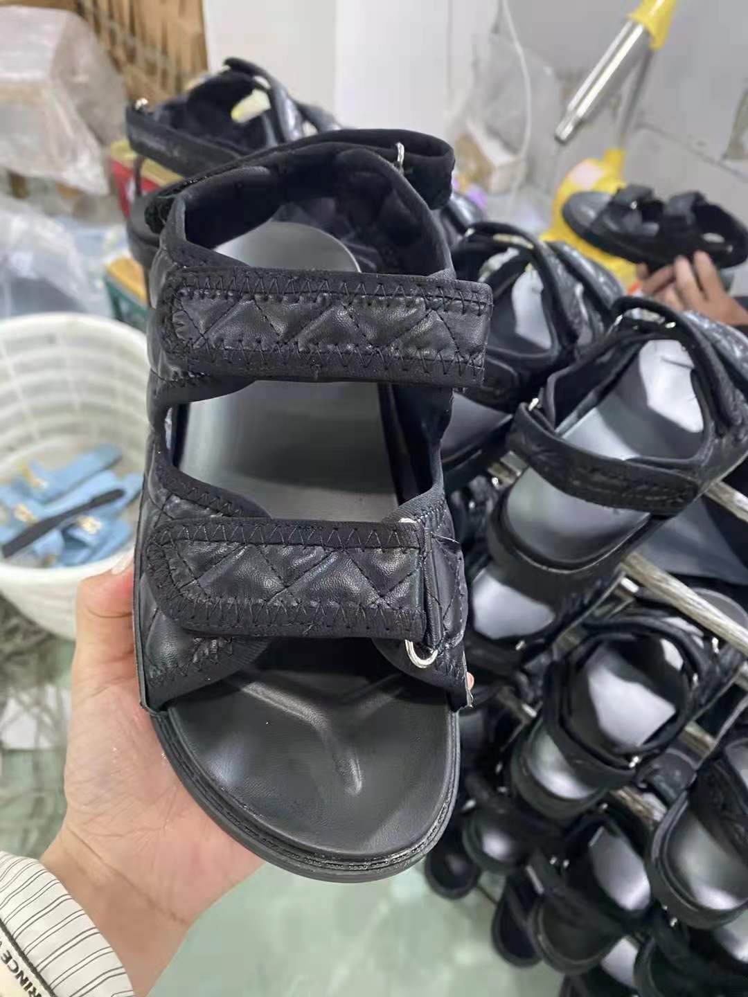 Casual Velcro Ladies Flat Sandals Roman Style