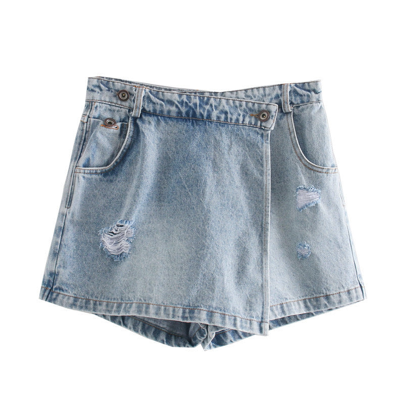 High Waist Jeans Culottes All-Match Slim Fit