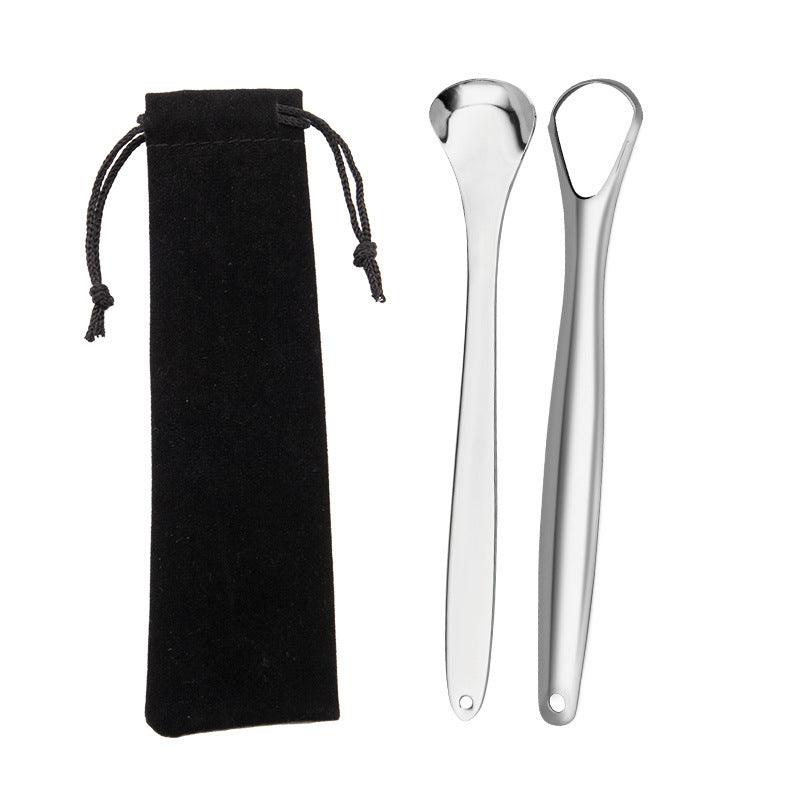 Tongue Cleaner Scrapes The Tongue Board To Remove Bad Breath