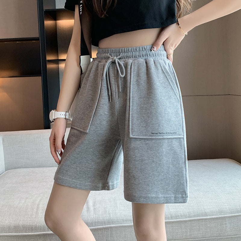 Ladies Fashion Casual High Waist Sports Shorts