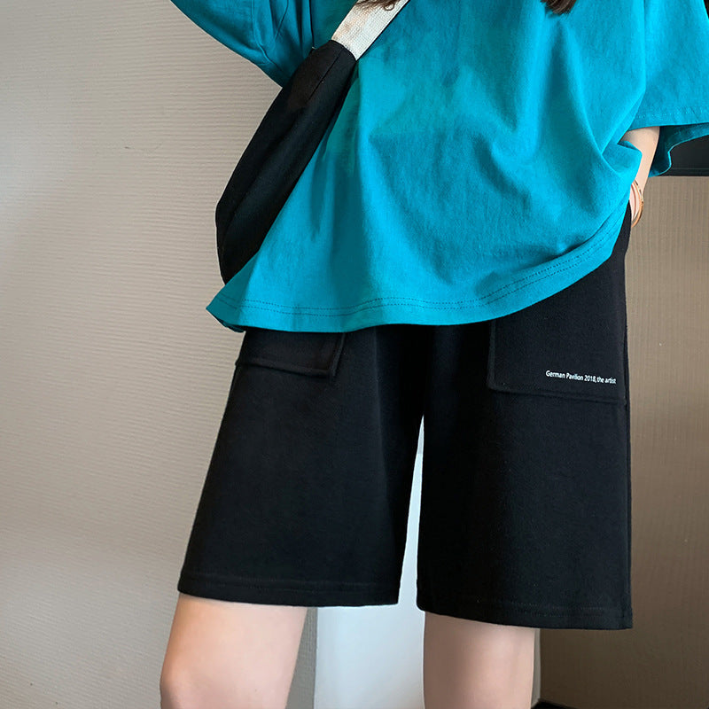 Ladies Fashion Casual High Waist Sports Shorts