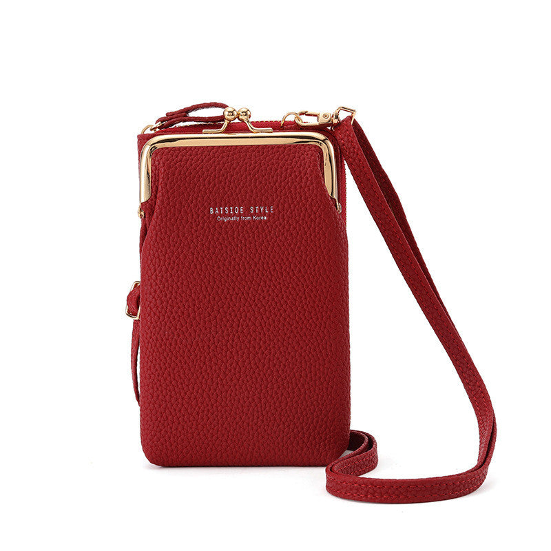 Machine Bag Wallet Korean Style Large Capacity Mid-length Fashion Casual Zipper Vertical Crossbody Bag