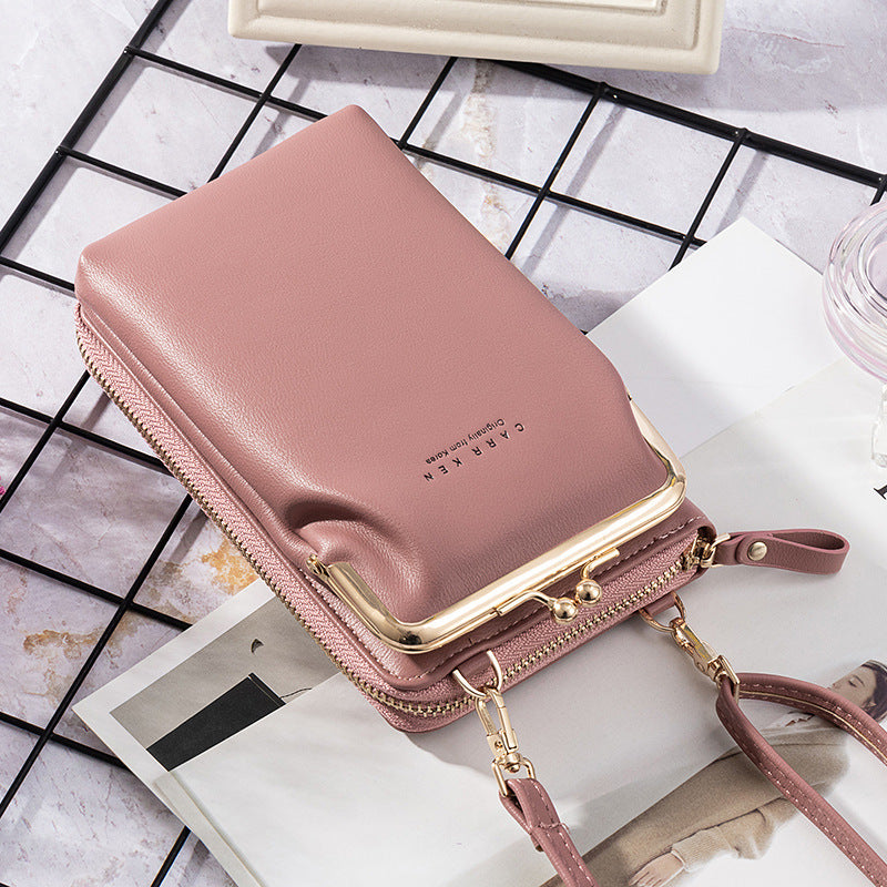 Machine Bag Wallet Korean Style Large Capacity Mid-length Fashion Casual Zipper Vertical Crossbody Bag
