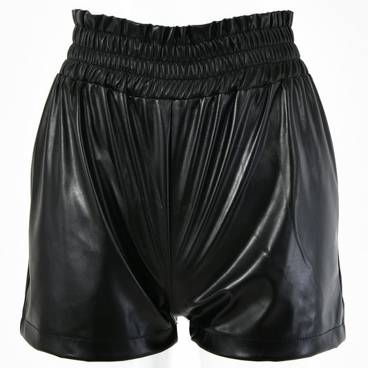 Casual Slimming Solid Color High Waist Elastic Trend Shorts Women'S A-Line Leggings