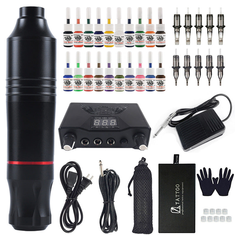 20 Color Motor Pen Tattoo Machine Set