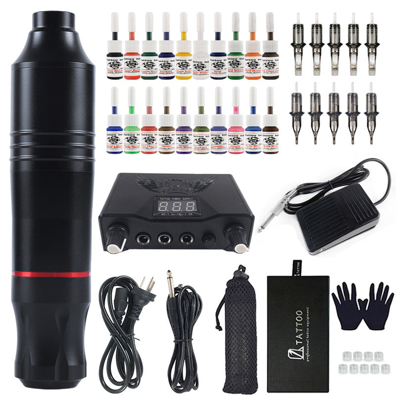 20 Color Motor Pen Tattoo Machine Set