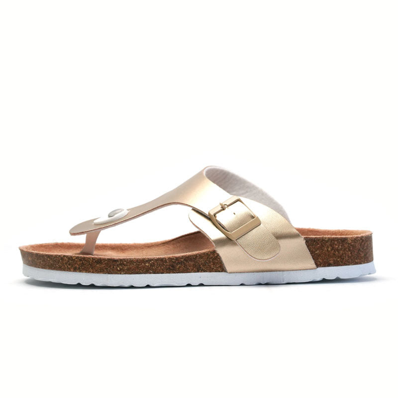 Multicolor Beach Student Casual Shoes Cork Slippers