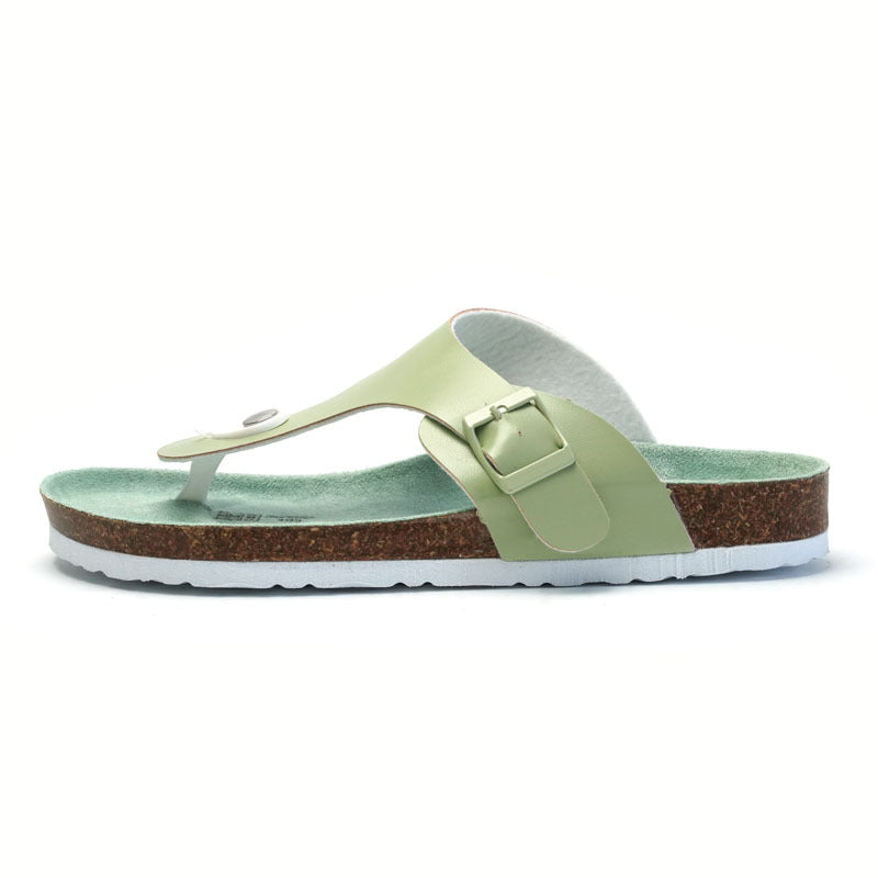 Multicolor Beach Student Casual Shoes Cork Slippers