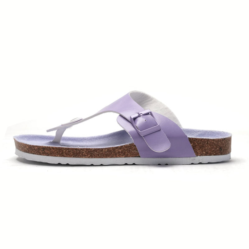 Multicolor Beach Student Casual Shoes Cork Slippers