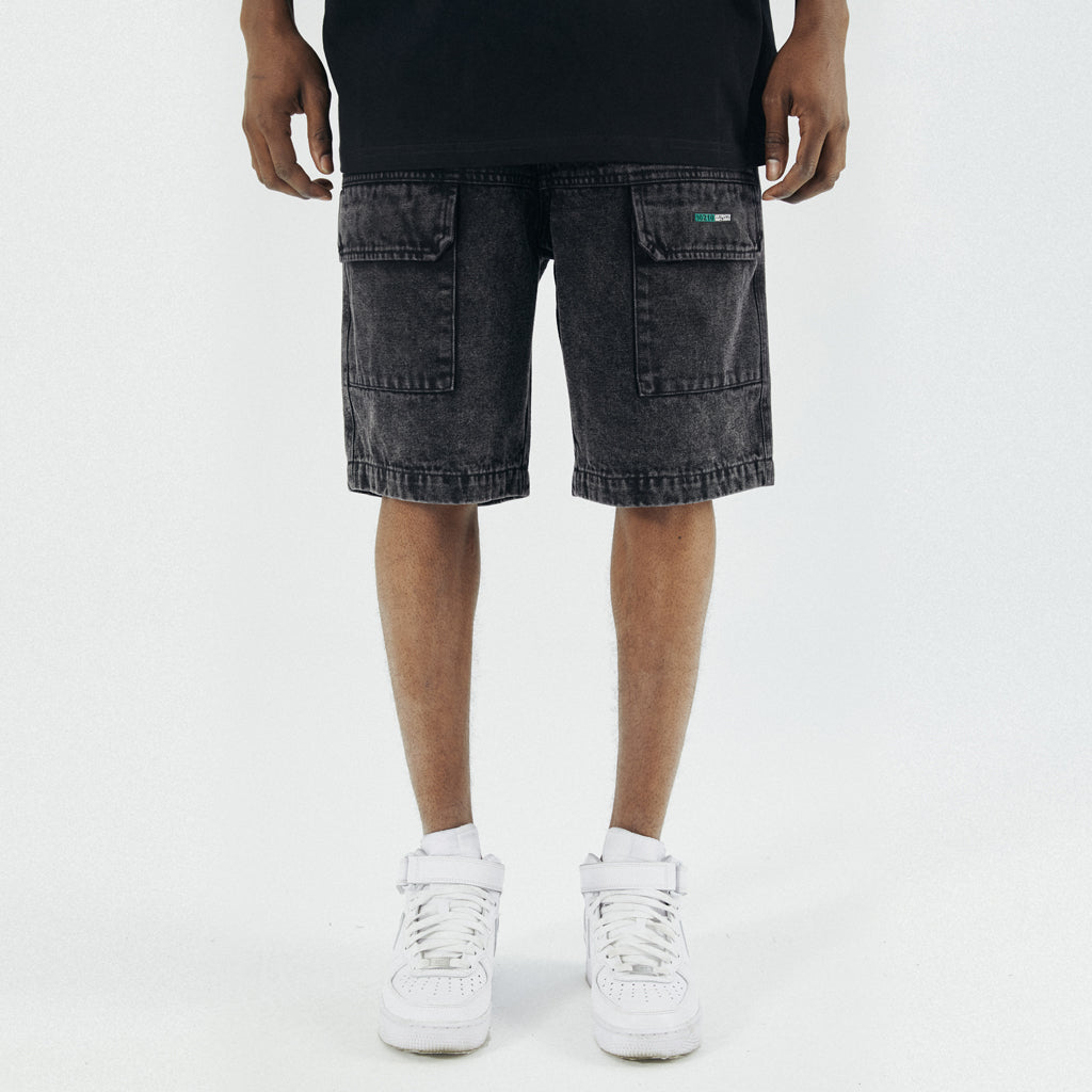 Washed Vintage Denim Casual Shorts Denim Multi-pocket Trend