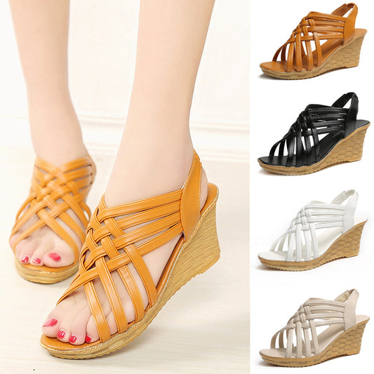 Beach Sandals And Slippers Hollow Cross Straps