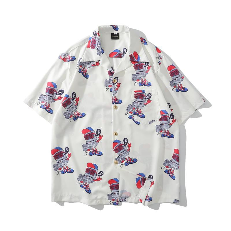 Vintage Cashew Flower Oil Painting Full Print Short-sleeved Shirt