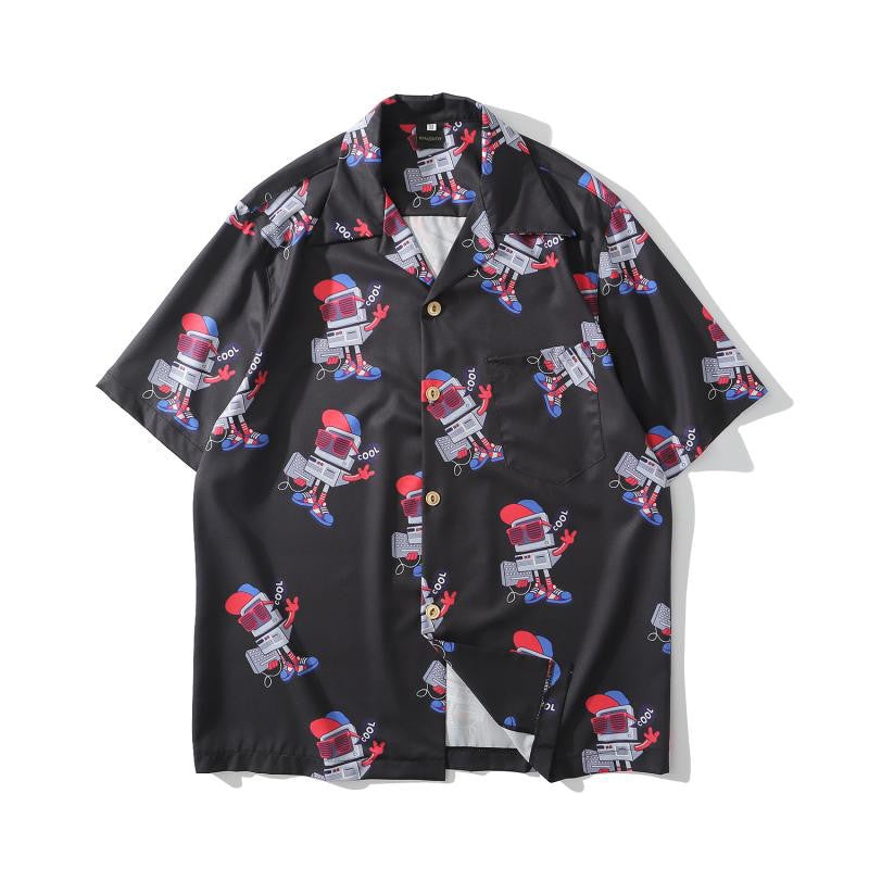 Vintage Cashew Flower Oil Painting Full Print Short-sleeved Shirt