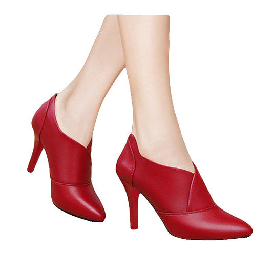 European And American Spring And Autumn New Stiletto Women'S Shoes Waterproof Platform High Heels Trendy All-Match