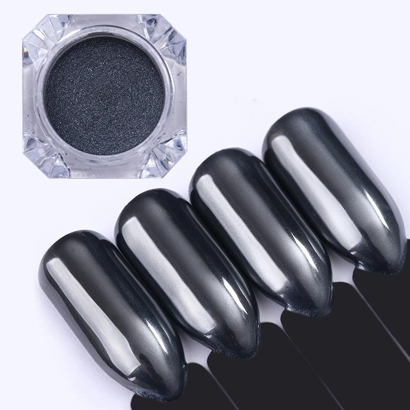 1g Diamond Bottled Pure Black Electroplating Powder Mirror Glitter