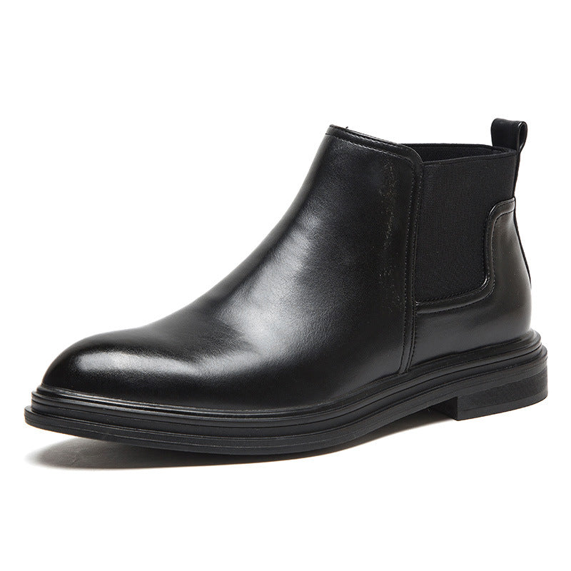 Pointed Toe Business Plus Size Leather Boots