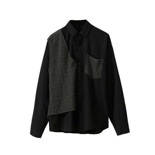 Simple Casual Pockets With Loose All-Match Shirt Men