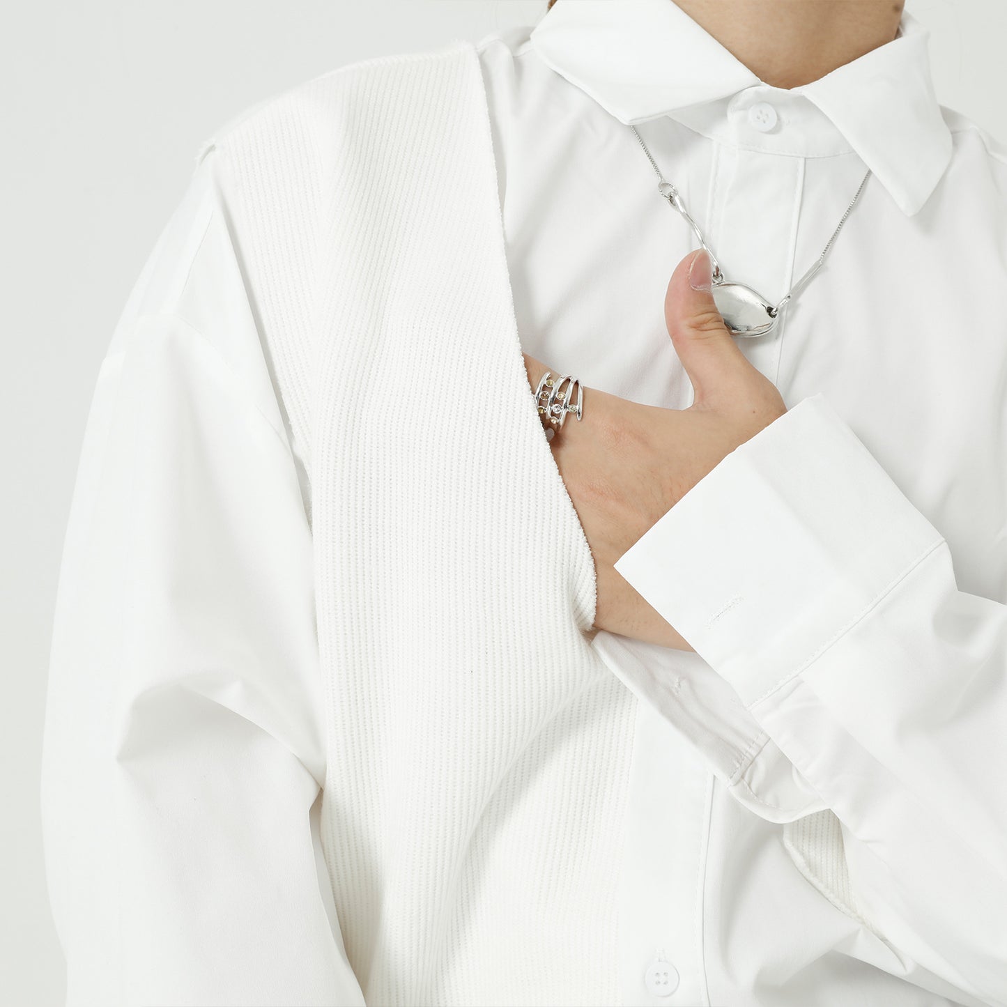 Simple Casual Pockets With Loose All-Match Shirt Men
