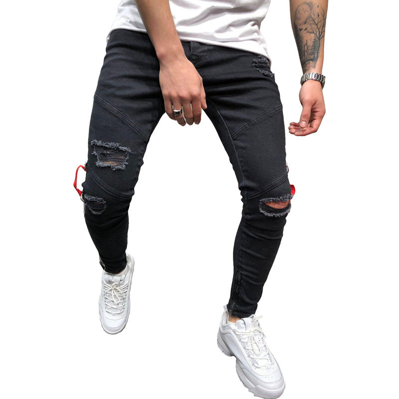 Jeans Source Ripped Blyantsbukser til Mænd med Smalle Ben