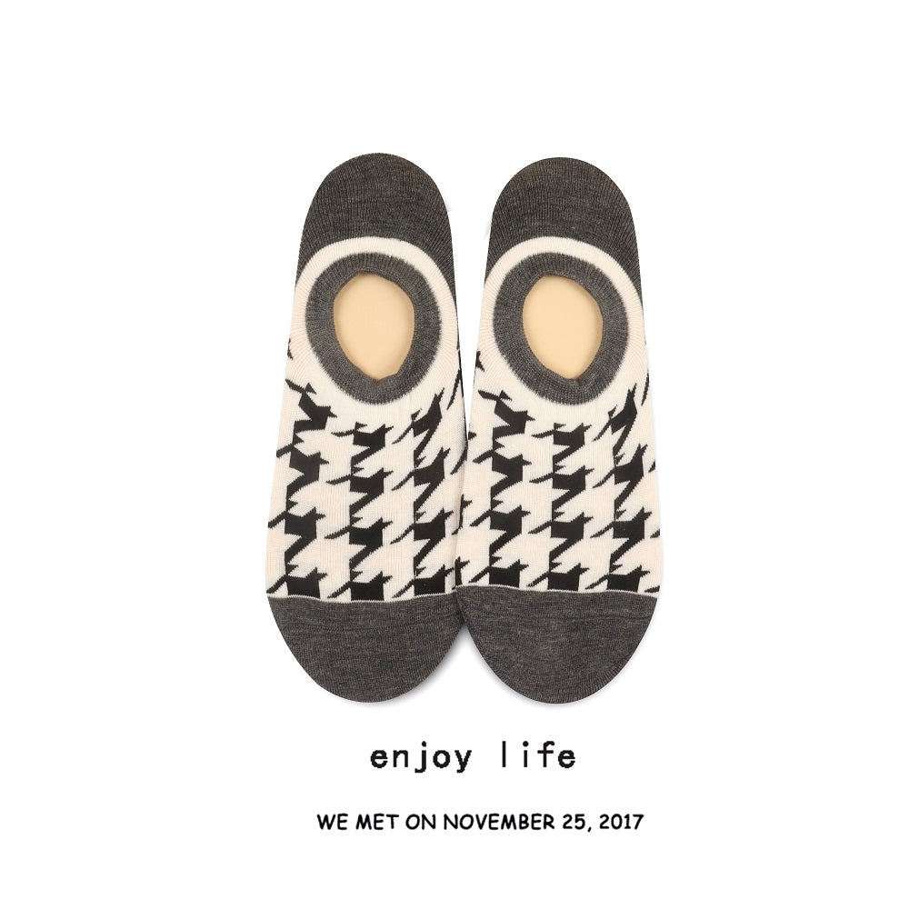 Thin Section Ins Tide Korean Style Pure Cotton Korean Shallow Mouth Socks Women