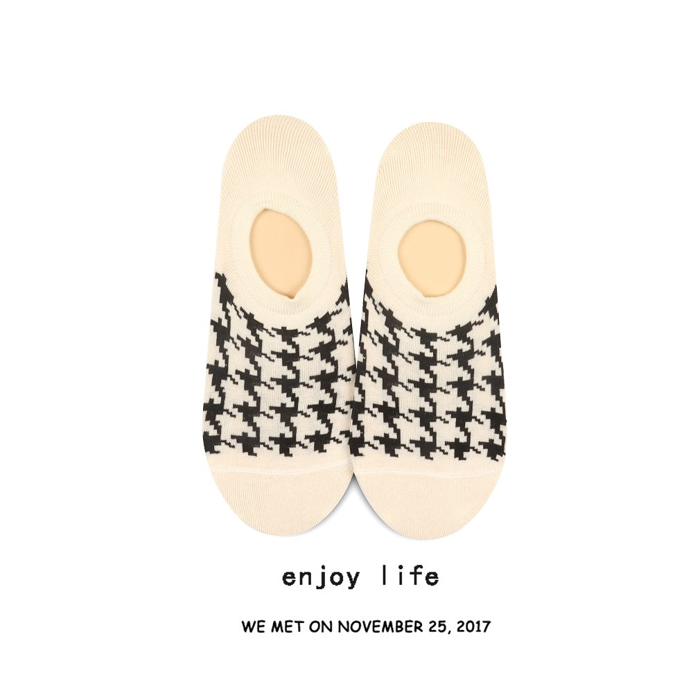 Thin Section Ins Tide Korean Style Pure Cotton Korean Shallow Mouth Socks Women