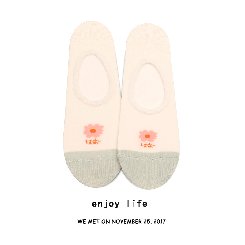 Thin Section Ins Tide Korean Style Pure Cotton Korean Shallow Mouth Socks Women