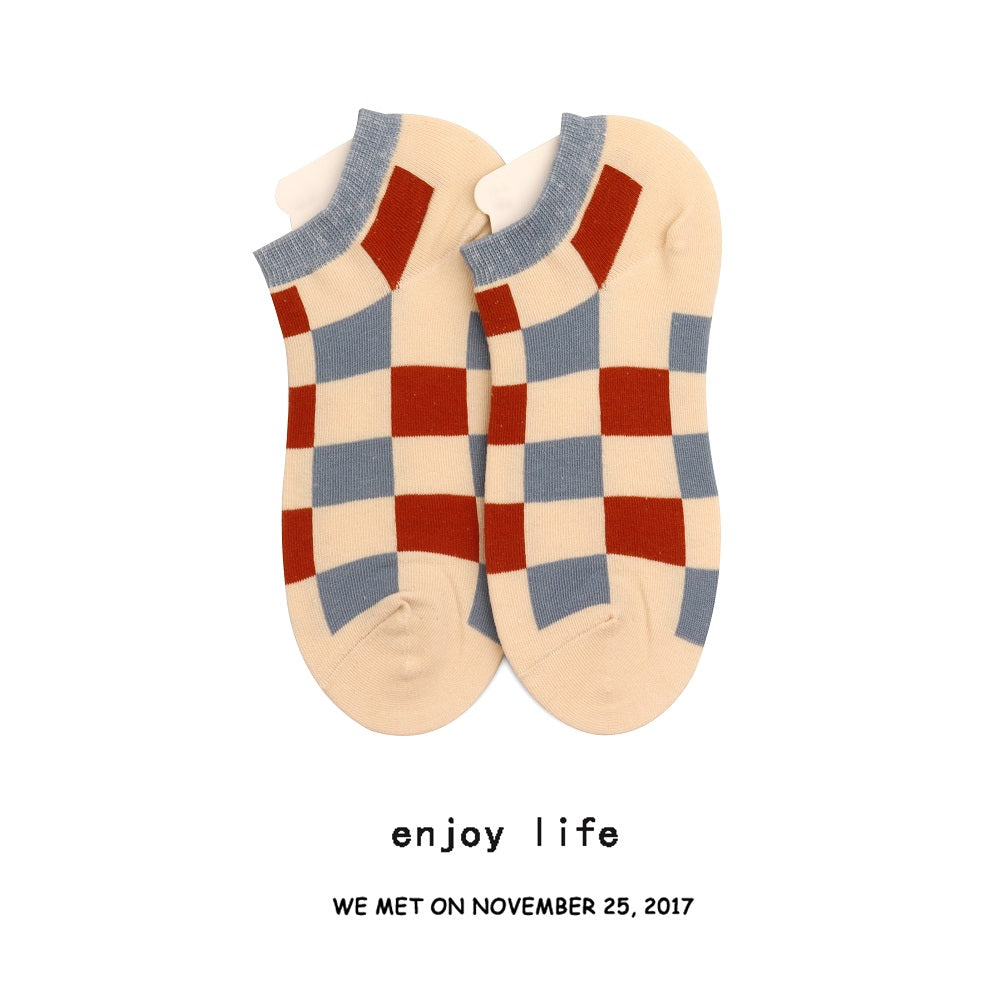 Thin Section Ins Tide Korean Style Pure Cotton Korean Shallow Mouth Socks Women