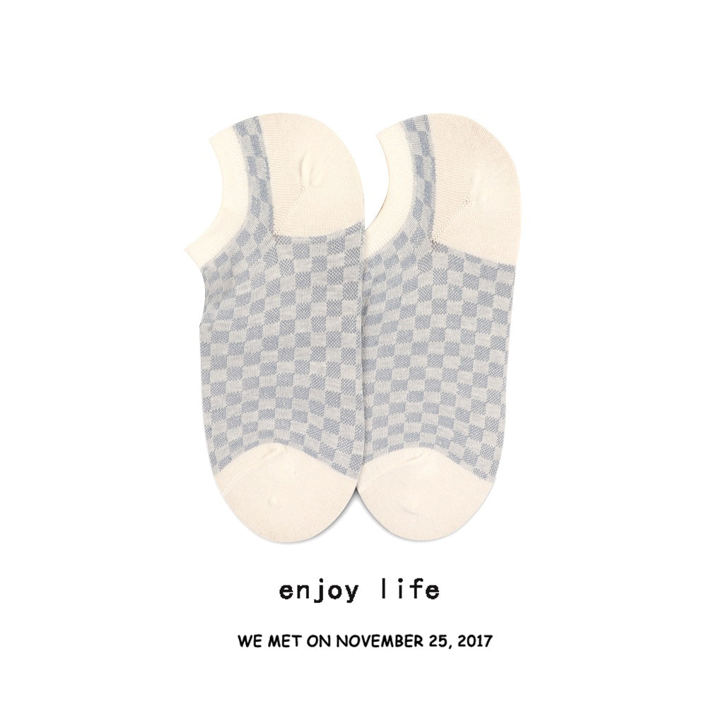 Thin Section Ins Tide Korean Style Pure Cotton Korean Shallow Mouth Socks Women