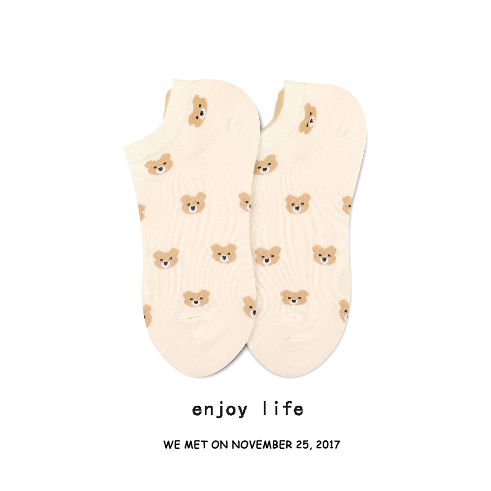 Thin Section Ins Tide Korean Style Pure Cotton Korean Shallow Mouth Socks Women