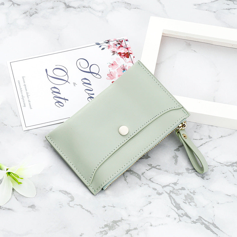 Korean Style Short Zipper Mini Purse Fashion Ladies Coin Purse
