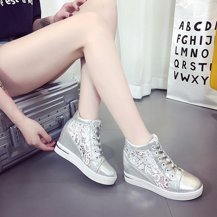 White Shoes Lace Breathable Shoes
