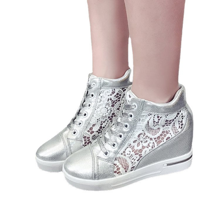 White Shoes Lace Breathable Shoes