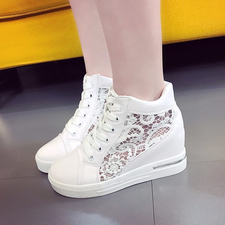 White Shoes Lace Breathable Shoes
